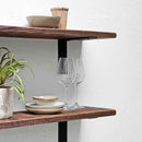 Rustic Thin Metal Bracket Shelf | 22cm Depth