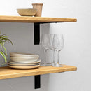 Rustic Thin Metal Bracket Shelf | 30cm Depth