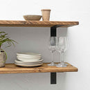 Rustic Thin Metal Bracket Shelf | 30cm Depth