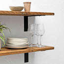 Rustic Thin Metal Bracket Shelf | 30cm Depth