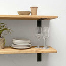 Rustic Thin Metal Bracket Shelf | 30cm Depth