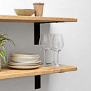 Rustic Thin Metal Bracket Shelf | 30cm Depth