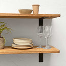 Rustic Thin Metal Bracket Shelf | 30cm Depth