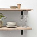 Rustic Thin Metal Bracket Shelf | 30cm Depth