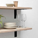 Rustic Thin Metal Bracket Shelf | 30cm Depth