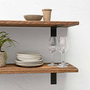 Rustic Thin Metal Bracket Shelf | 30cm Depth