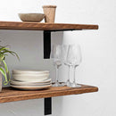 Rustic Thin Metal Bracket Shelf | 30cm Depth