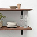 Rustic Thin Metal Bracket Shelf | 30cm Depth