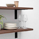Rustic Thin Metal Bracket Shelf | 30cm Depth