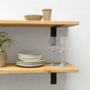 Rustic Thin Metal Bracket Shelf | 30cm Depth