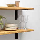 Rustic Thin Metal Bracket Shelf | 30cm Depth