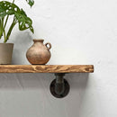 Thin Wooden Shelf - Industrial Pipe Brackets | 15cm Depth
