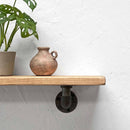 Thin Wooden Shelf - Industrial Pipe Brackets | 15cm Depth