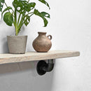 Thin Wooden Shelf - Industrial Pipe Brackets | 15cm Depth