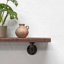 Thin Wooden Shelf - Industrial Pipe Brackets | 15cm Depth