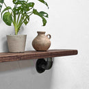 Thin Wooden Shelf - Industrial Pipe Brackets | 15cm Depth