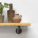 Thin Wooden Shelf - Industrial Pipe Bracket | 22cm Depth