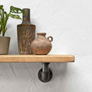 Thin Wooden Shelf - Industrial Pipe Bracket | 22cm Depth