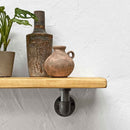 Thin Wooden Shelf - Industrial Pipe Bracket | 22cm Depth