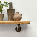 Thin Wooden Shelf - Industrial Pipe Bracket | 22cm Depth