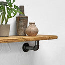 Thin Wooden Shelf - Industrial Pipe Bracket | 22cm Depth