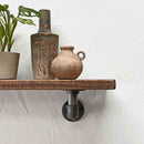 Thin Wooden Shelf - Industrial Pipe Bracket | 22cm Depth