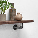 Thin Wooden Shelf - Industrial Pipe Bracket | 22cm Depth