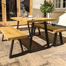 Rustic Garden Furniture Set | Trapezium
