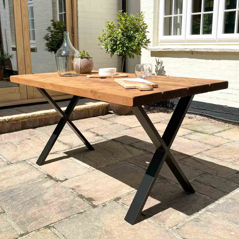 Rustic Garden Table | X Frame