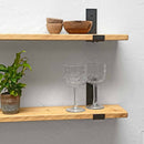 Rustic Inverted Metal Bracket Thin Shelf | 15cm Depth
