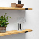Rustic Inverted Metal Bracket Thin Shelf | 15cm Depth