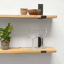 Rustic Inverted Metal Bracket Thin Shelf | 15cm Depth