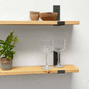 Rustic Inverted Metal Bracket Thin Shelf | 15cm Depth