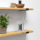 Rustic Inverted Metal Bracket Thin Shelf | 15cm Depth