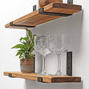 Rustic Inverted Metal Bracket Thin Shelf | 15cm Depth