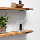 Rustic Inverted Metal Bracket Thin Shelf | 15cm Depth