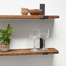 Rustic Inverted Metal Bracket Thin Shelf | 15cm Depth