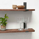 Rustic Inverted Metal Bracket Thin Shelf | 15cm Depth