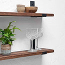Rustic Inverted Metal Bracket Thin Shelf | 15cm Depth