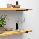 Rustic Thin Inverted Metal Bracket Shelf | 22cm Depth