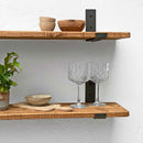 Rustic Thin Inverted Metal Bracket Shelf | 22cm Depth