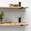 Rustic Thin Inverted Metal Bracket Shelf | 22cm Depth