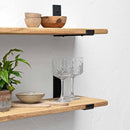 Rustic Thin Inverted Metal Bracket Shelf | 22cm Depth