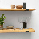 Rustic Thin Inverted Metal Bracket Shelf | 22cm Depth