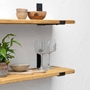 Rustic Thin Inverted Metal Bracket Shelf | 22cm Depth
