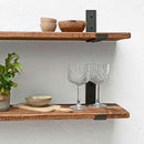 Rustic Thin Inverted Metal Bracket Shelf | 22cm Depth