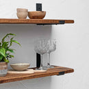 Rustic Thin Inverted Metal Bracket Shelf | 22cm Depth