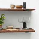 Rustic Thin Inverted Metal Bracket Shelf | 22cm Depth