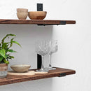 Rustic Thin Inverted Metal Bracket Shelf | 22cm Depth