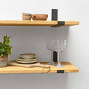 Rustic Inverted Metal Bracket Thin Shelf | 30cm Depth